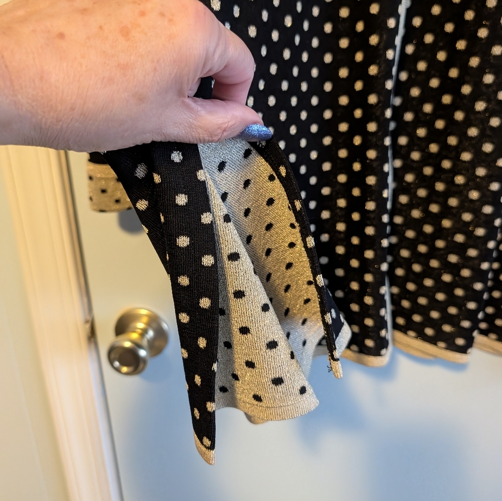 Black and Gold Polka Dot Stunning Cardigan - Picture 5 of 8